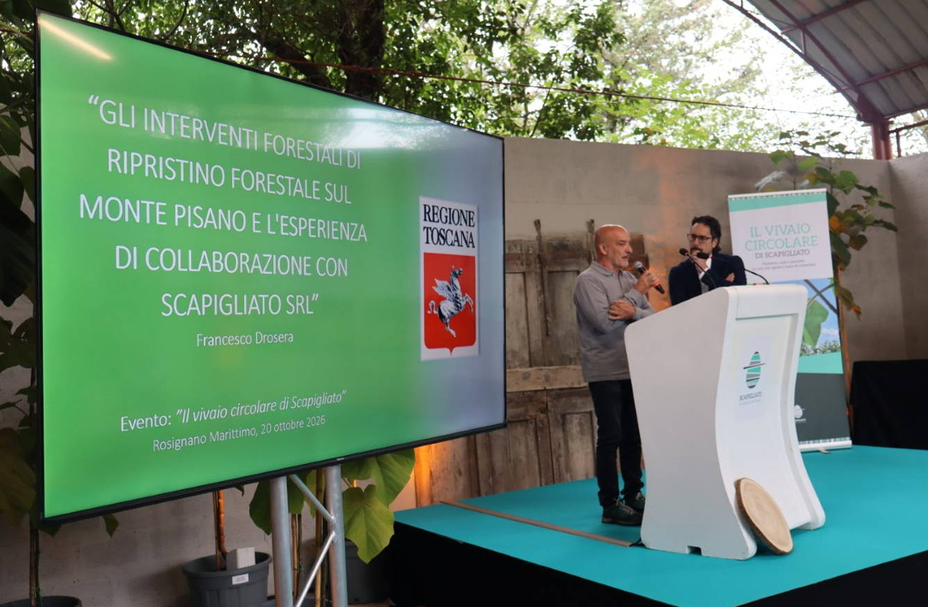 Rappresentanti della Regione Toscana durante l'inaugurazione del progetto Paulownia
